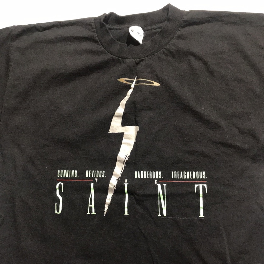 The Saint vintage movie black t-shirt Val Kilmer mens sz XL unisex tee - Picture 2 of 4